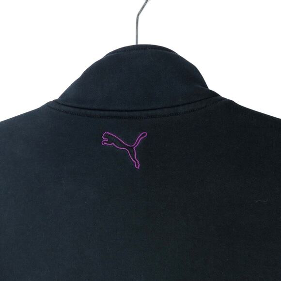 Puma Black Purple Zipper Sweatshirt Medium - Picture 3 of 7